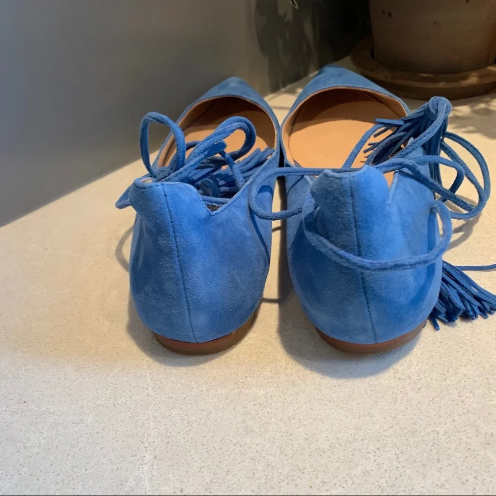 Loeffler Randall Penelope Suede Wrap Flats 8.5 - Picture 5 of 6